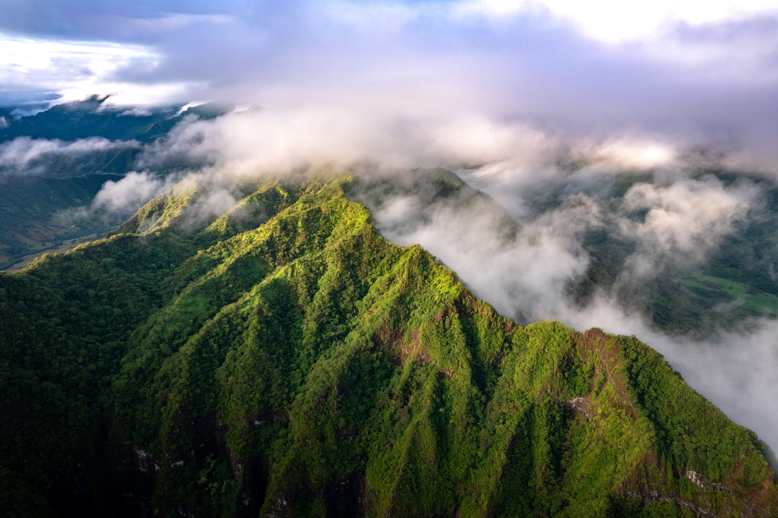 Aerial photograph of Hawaii by Spenser Sembrat