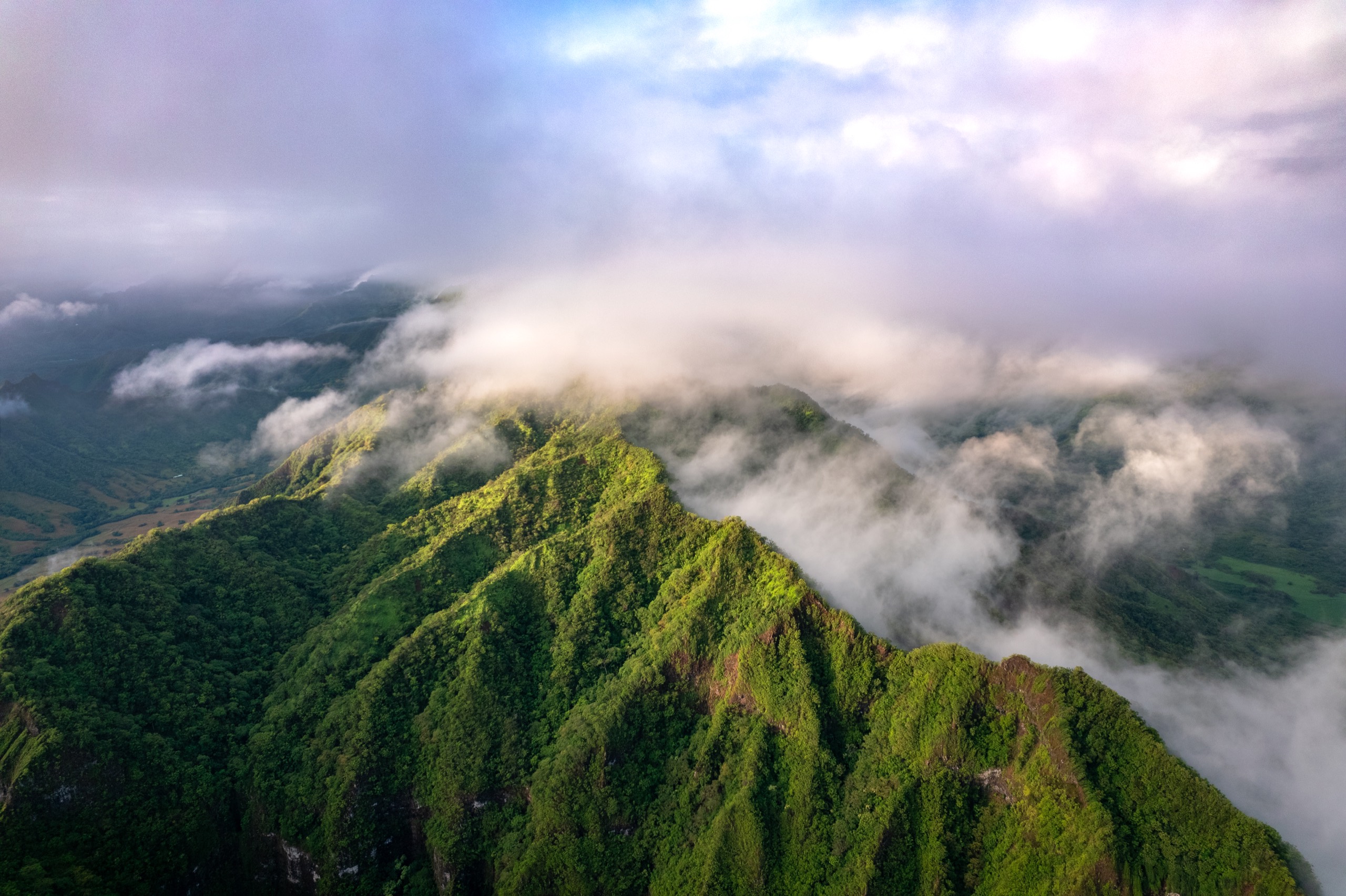 Aerial photograph of Hawaii by Spenser Sembrat