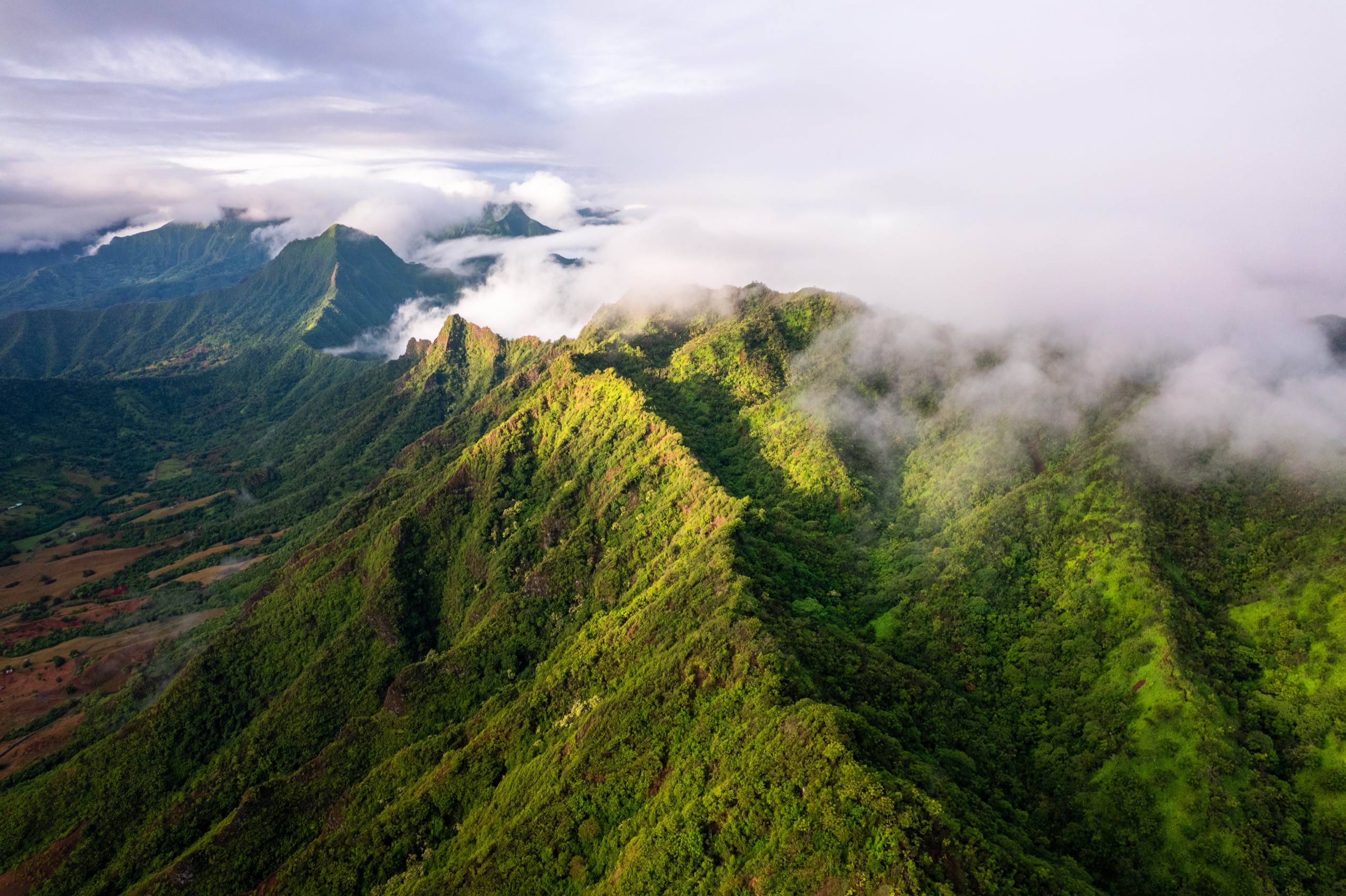 Aerial photograph of Hawaii by Spenser Sembrat