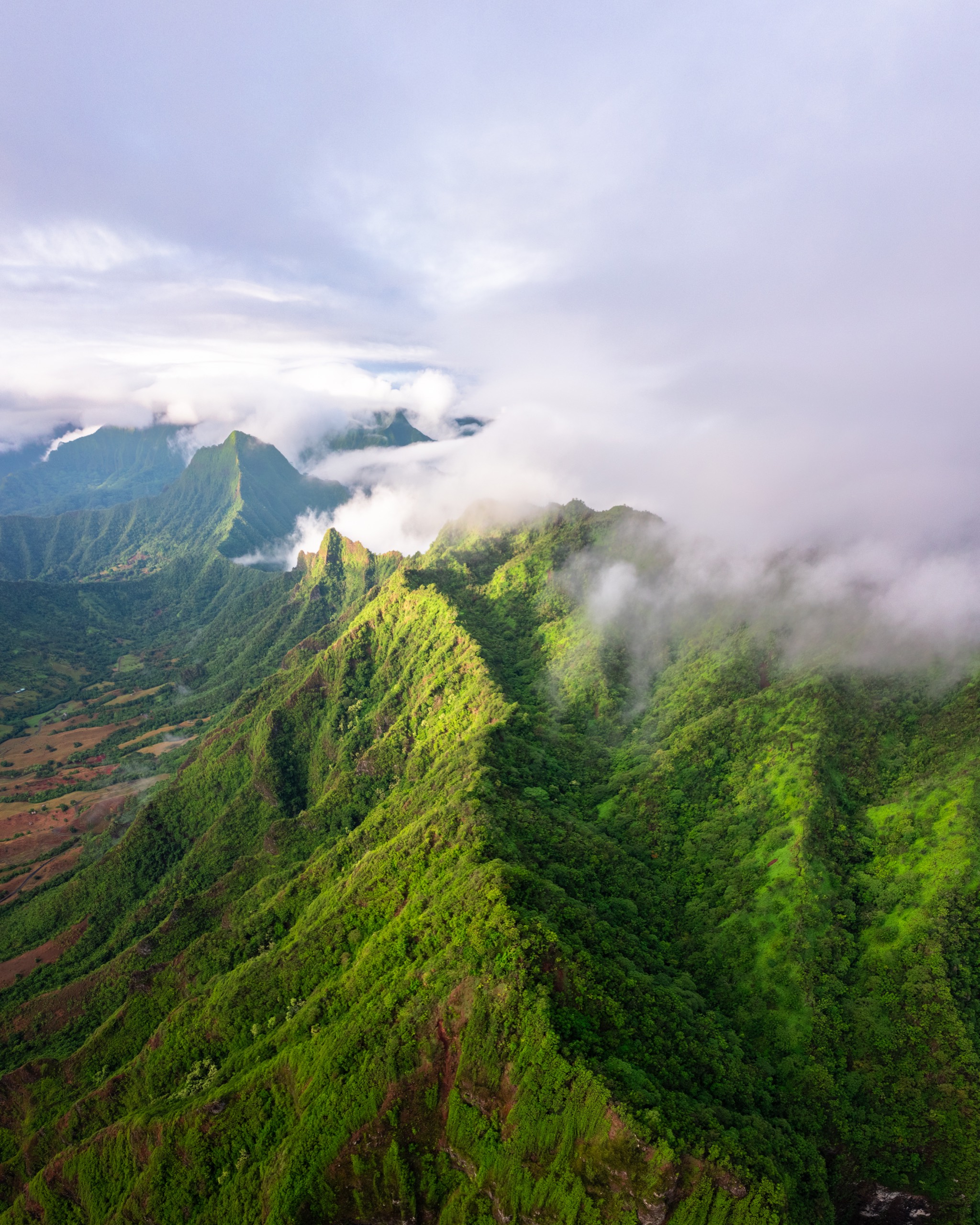 Aerial photograph of Hawaii by Spenser Sembrat