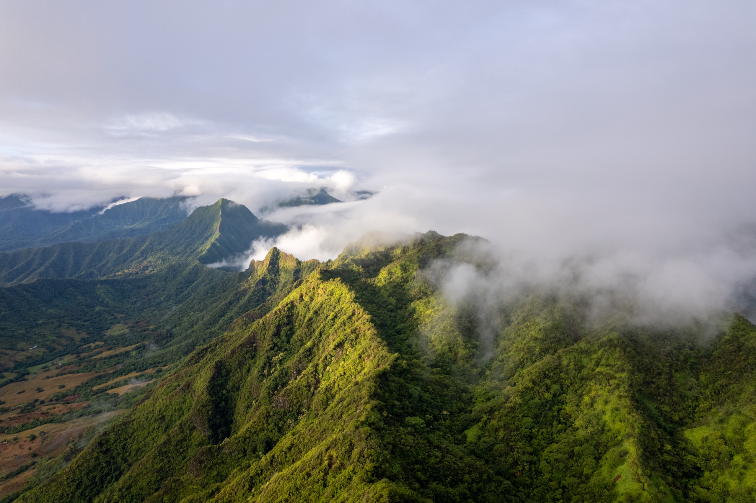 Aerial photograph of Hawaii by Spenser Sembrat