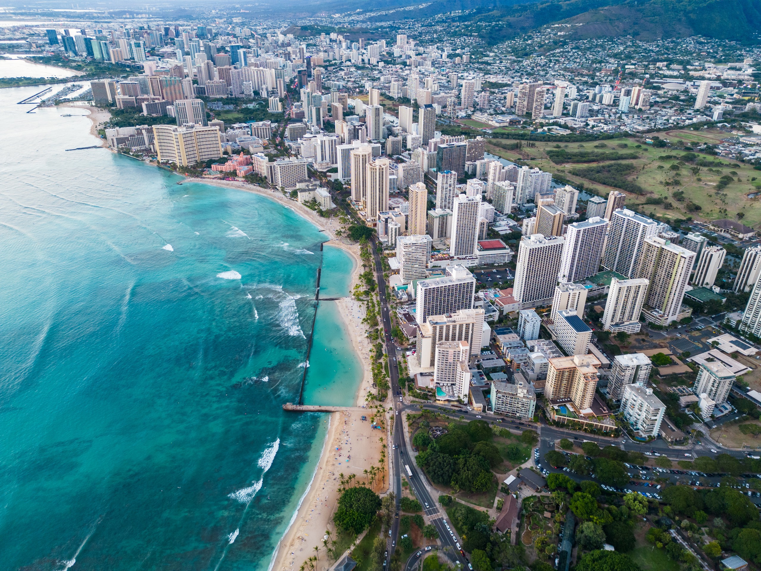Aerial photograph of Hawaii by Spenser Sembrat